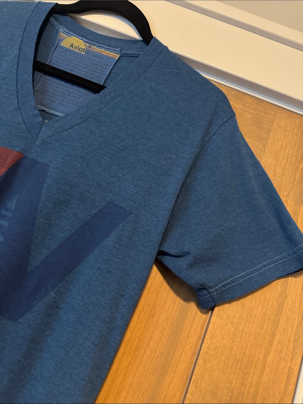 Aviator Nation Blue Rainbow Logo T-Shirt Womens S Cotton Blend - Picture 3 of 10